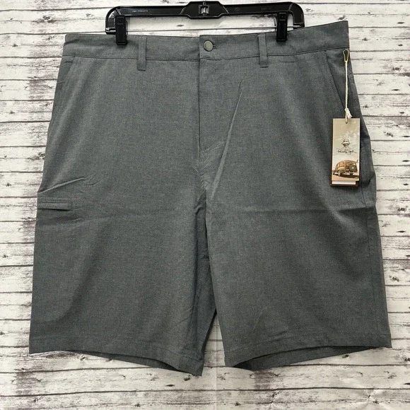 Panama Jack Shorts Men's Size 38 Gray Grey Golf 4 Way Stretch Beach Quick dry - Picture 1 of 10